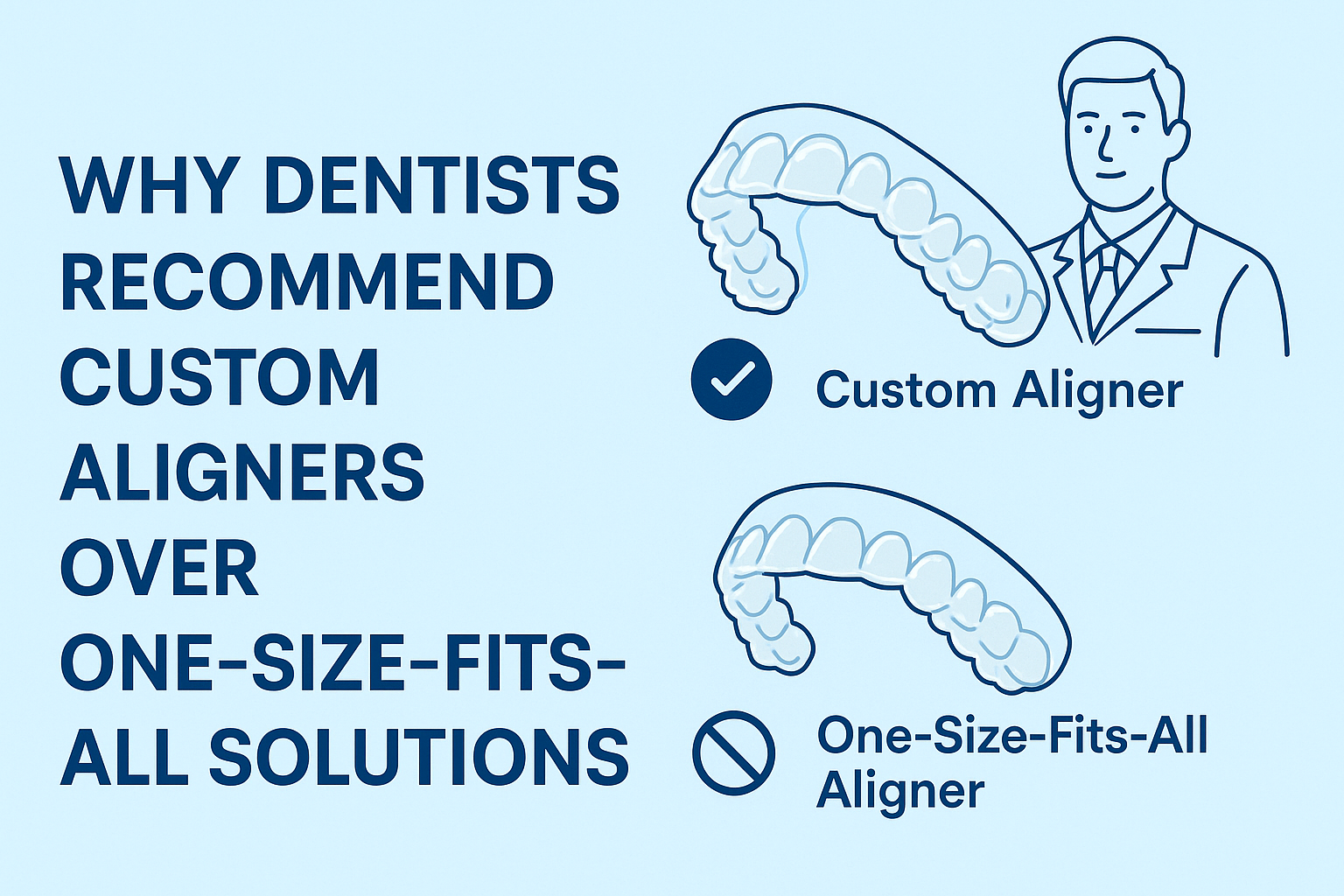 Why Dentists Recommend Custom Aligners Over One-Size-Fits-All Solutions